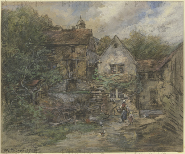 Farm, 1875. Creator: Anton Burger.