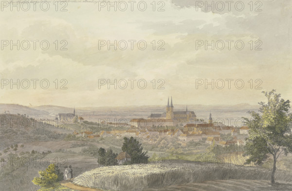 View of Bamberg from the south, mid-19th century. Creator: Johann Adam Klein.