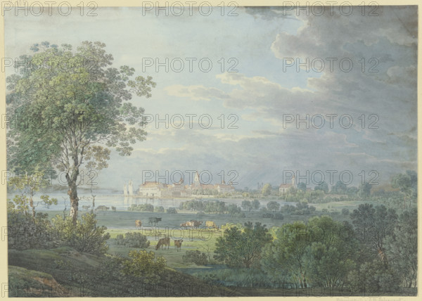 On the road from Hofen to Buchhorn on Lake Constance, early 19th century. Creator: Max Josef Wagenbauer.