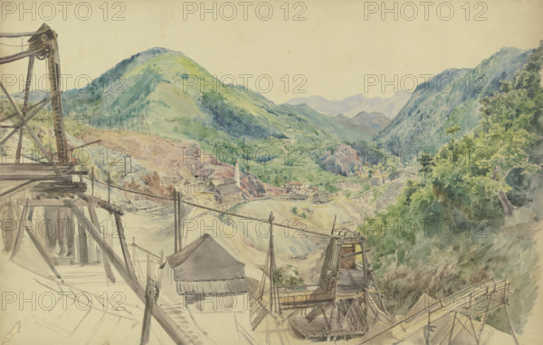 Copper mining, 1853. Creator: Adolf Höffler.