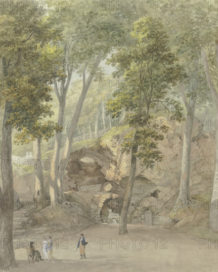The Sphinx Grotto in the park at Weimar, c1785-1789. Creator: Georg Melchior Kraus.
