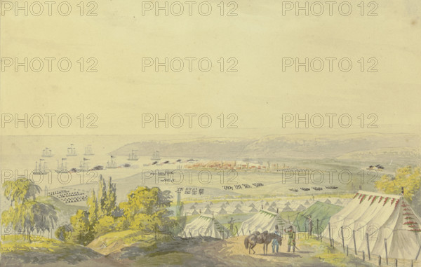 Encampment near the coast, 19th century. Creator: Unknown.