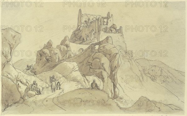 Castle ruin, mid-19th century. Creator: Johann Adam Klein.