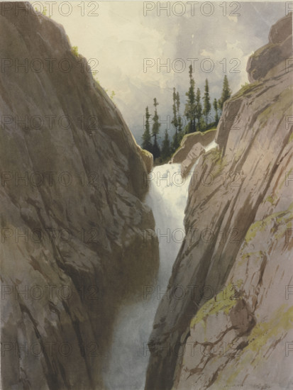 The Handeckfall, 1856. Creator: Carl Theodor Reiffenstein.