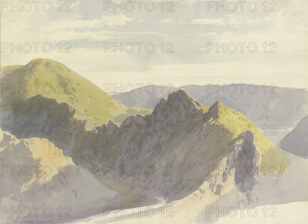 The Ahr Valley near Altenahr, 1858. Creator: Carl Theodor Reiffenstein.