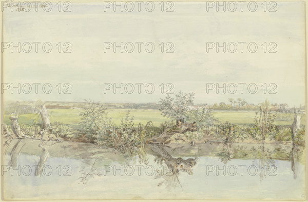 View of the Nied River near Rödelheim, 1830. Creator: Carl Morgenstern.