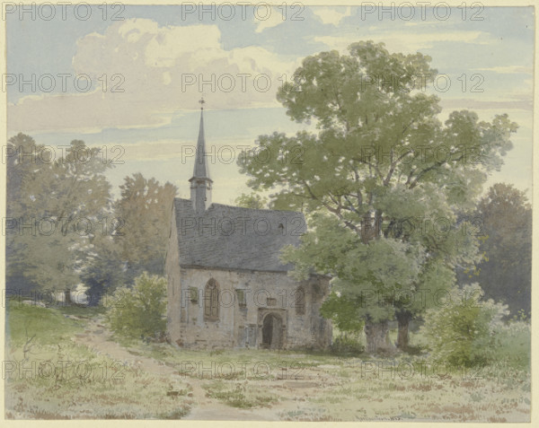 Chapel near Ockstadt, 1855. Creator: Carl Theodor Reiffenstein.