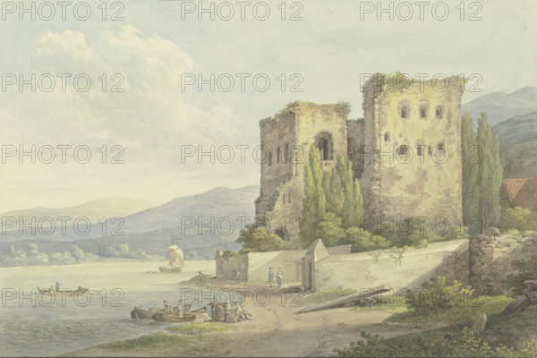 The Lower Castle (Bromserburg) near Rudesheim am Rhein, 1803. Creator: Georg Melchior Kraus.