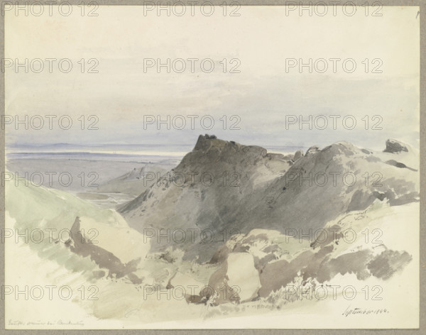 The Devil's Wall near Blankenburg in the Harz Mountains, 1844. Creator: Carl Theodor Reiffenstein.