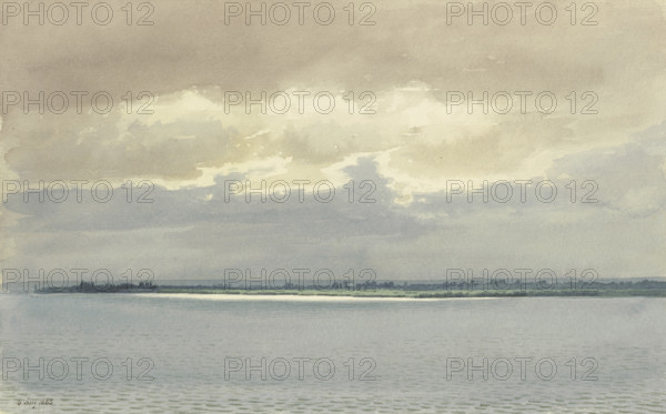Flat landscape, 1863. Creator: Carl Theodor Reiffenstein.