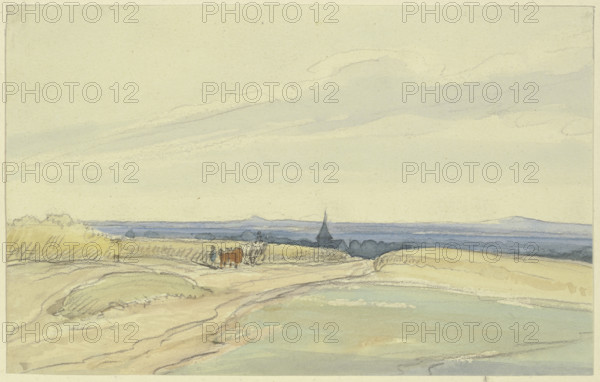 Flat landscape, c1850-1905. Creator: Anton Burger.