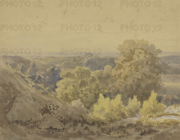 Autumn landscape near the Taunus, mid-late 19th century. Creator: Karl Peter Burnitz.