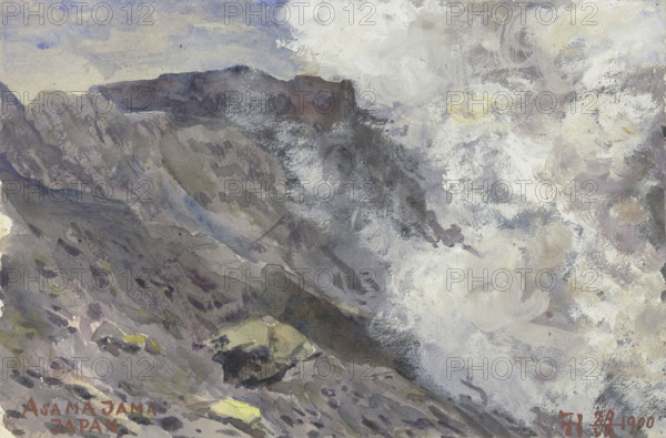 Asamajama, volcano in Japan, July 29, 1900. Creator: Fritz Hauck.