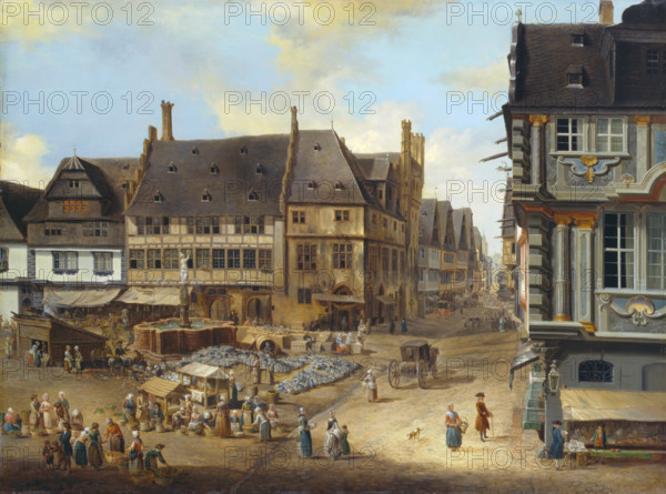 The Liebfrauenberg in Frankfurt, 18th century. Creator: Christian Georg Schutz.