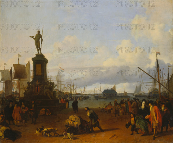 View of the Amsterdam Harbour at the IJ River, 1700. Creator: Ludolf Backhuysen I.