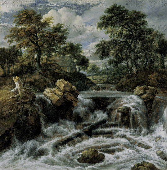 Waterfall in the Foothills ("Norwegian Waterfall"), c1670. Creator: Jacob van Ruisdael.