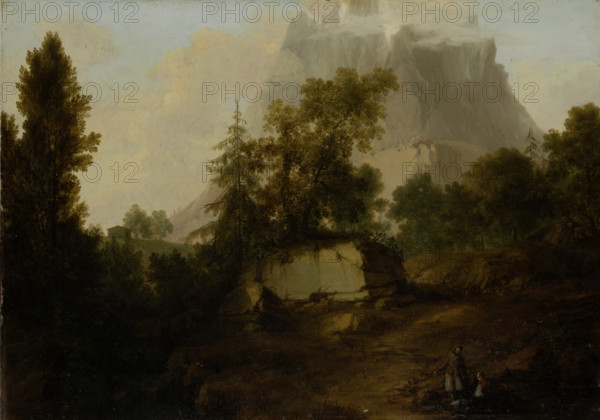 Mountain Landscape in Switzerland, 1745. Creator: Philipp Hieronymus Brinckmann.