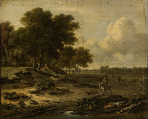 Landscape with Rider, 1670. Creator: Jan Wijnants.