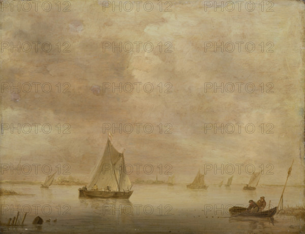 River Landscape, c1645-1655. Creator: Jan van Goyen.