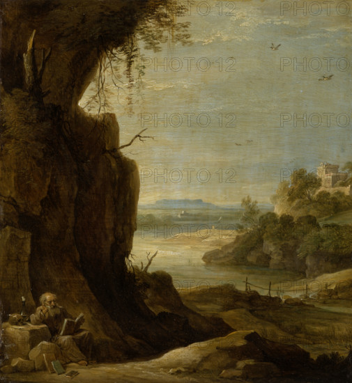 Southern Landscape with St Anthony the Hermit, c1645-1650. Creator: David Teniers II.