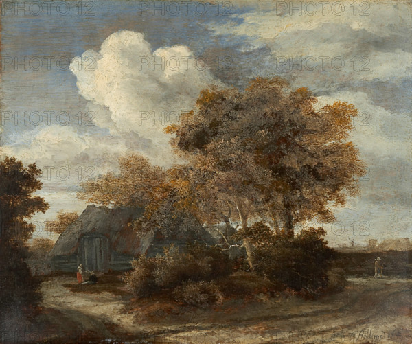 Hut along a Roadside, 1659. Creator: Meindert Hobbema.