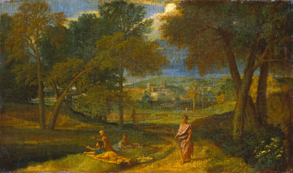 Southern Landscape with Resting Figures at a Lake, c1670s. Creator: Francisque Millet.