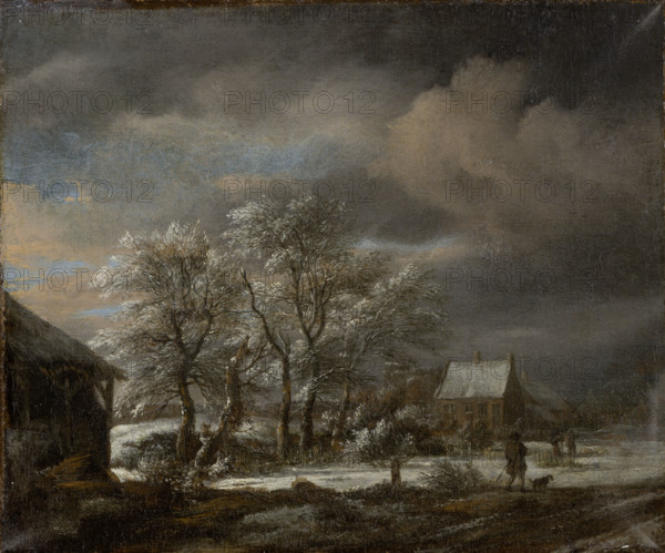 Winter Landscape with Snow-covered Trees, c1670-1680. Creator: Jacob van Ruisdael.