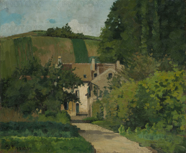 View of the Côte Saint-Denis, Pontoise, c1867. Creator: Camille Pissarro.