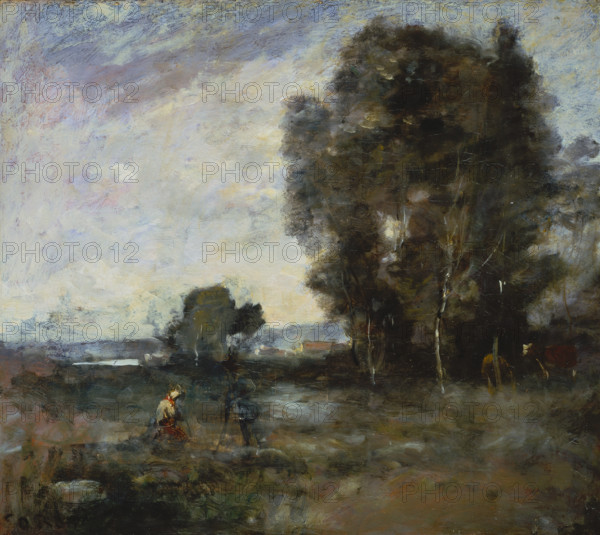 Summer Landscape, 1855-1860. Creator: Jean-Baptiste-Camille Corot.