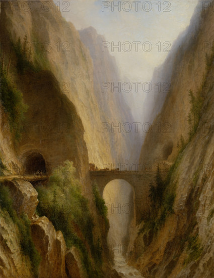 The Via Mala in Graubünden, 1872. Creator: Carl Morgenstern.