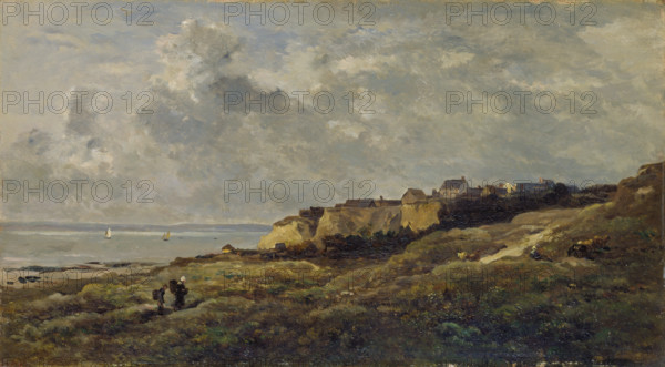 Coastal Landscape in Normandy (Villerville-sur-Mer), 1868. Creator: Jean-Baptiste-Camille Corot.