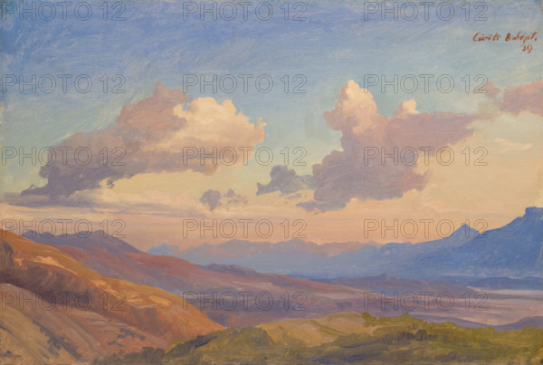 Landscape in the Sabine Mountains, 1839. Creator: Johann Wilhelm Schirmer.