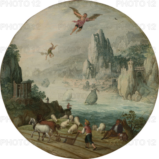 The Fall of Icarus, c1586-1590. Creator: Tobias Verhaecht.