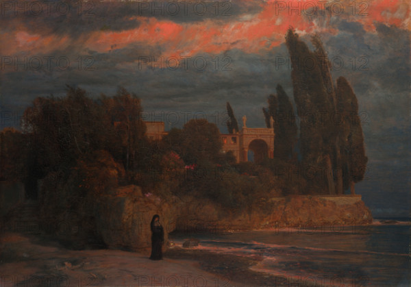 Villa by the Sea, 1871-1874. Creator: Arnold Bocklin.