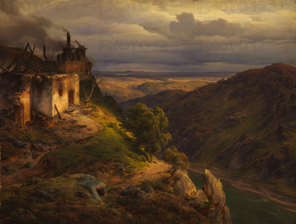 Landscape, 1835. Creator: Karl Friedrich Lessing.