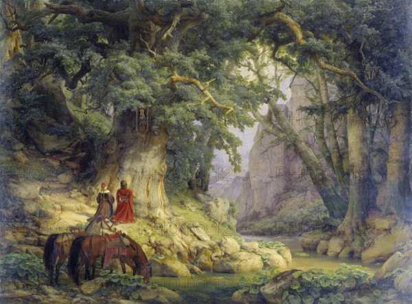 The Thousand-Year-Old Oak, 1837. Creator: Karl Friedrich Lessing.