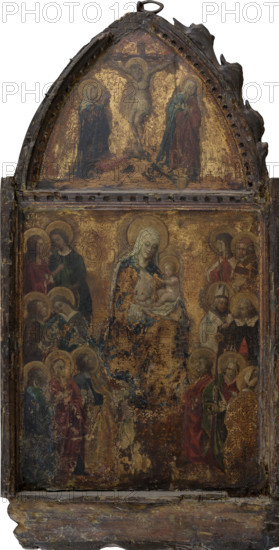 Madonna and Child with the Crucifixion, 1401-1500. Creator: Italian Master.