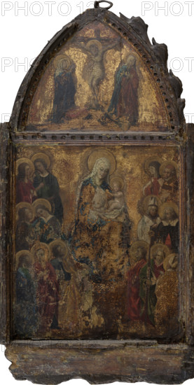 Madonna and Child with the Crucifixion, 1401-1500. Creator: Italian Master.