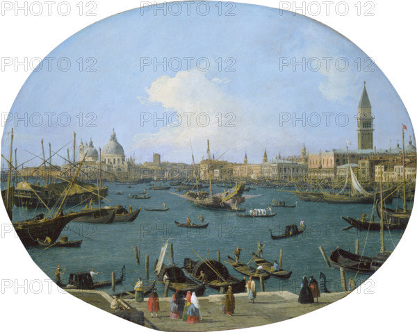 Seen from the Bacino di San Marco in Venice, 1730-1740. Creator: Canaletto.