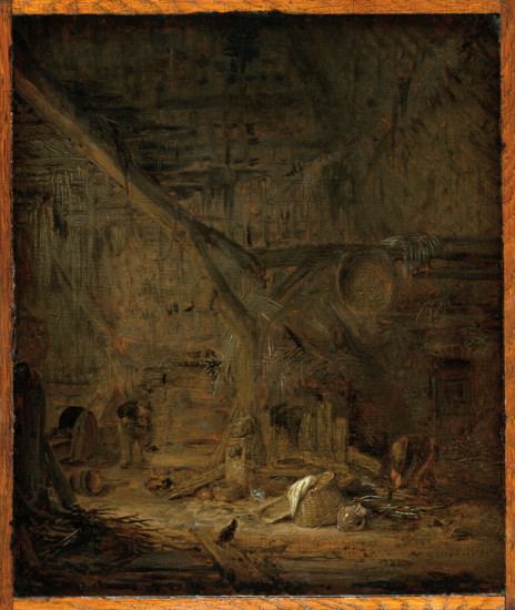 Interior of a Barn, 1636. Creator: Adriaen van Ostade.