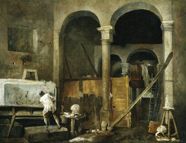 The Artist's Studio, c1760. Creator: Hubert Robert.