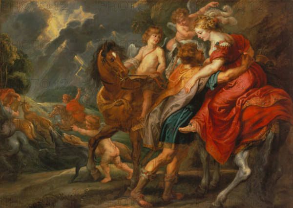 Dido and Aeneas, c1630. Creator: Workshop of Peter Paul Rubens.