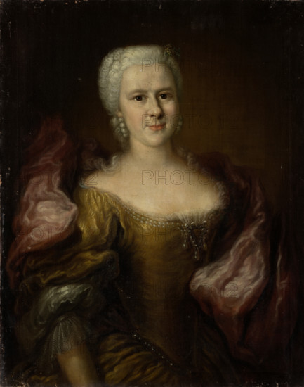Portrait of Eleonore Ernestine von Ponikau, née von Holzhausen, c1735-1745. Creator: German Master.