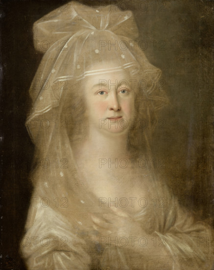 Portrait of a Woman wearing a Veil, c1785-1795. Creator: German Master.