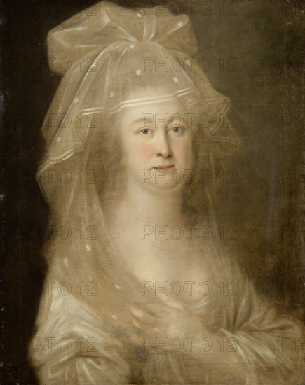 Portrait of a Woman wearing a Veil, c1785-1795. Creator: German Master.