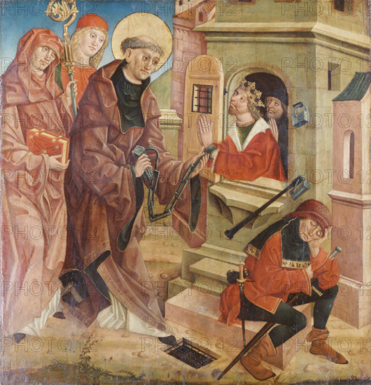 St Leonard Freeing Prisoners, c1490. Creator: Austrian Master.