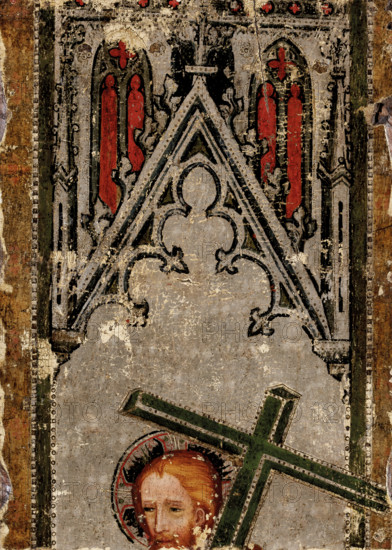 Christ Carrying the Cross (fragment, upper half), c1350-1360. Creator: Nuremberg Master.