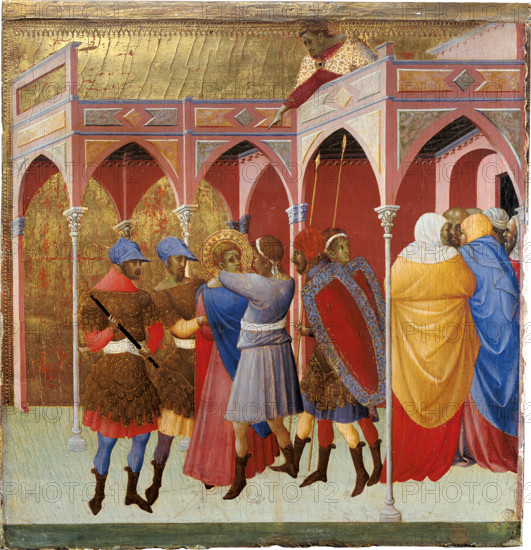 The Blinding of St Victor, c1351. Creator: Bartolommeo Bulgarini.