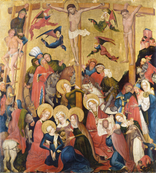 The Crucifixion, c1420. Creator: Master of the Middle Rhine.