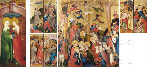 Crucifixion Altarpiece, so-called St Peter’s Church Altarpiece, c1420. Creator: Master of the Middle Rhine.